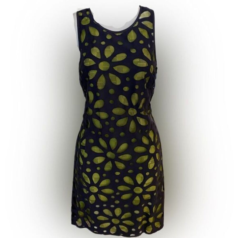 Ivy & Blu Maggy Boutique - 4 green / navy overlay , polyester, cotton